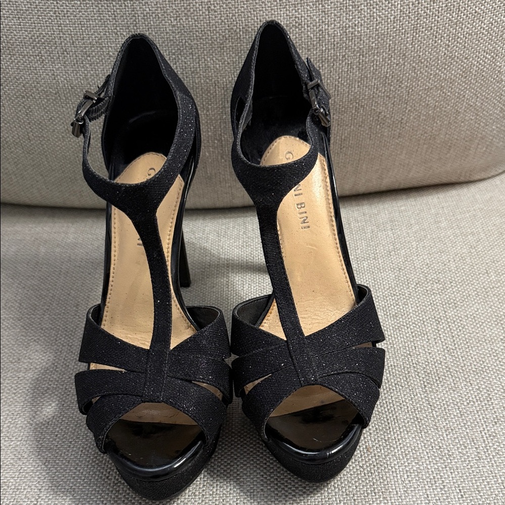 Gianni Bini Black Strappy Heels